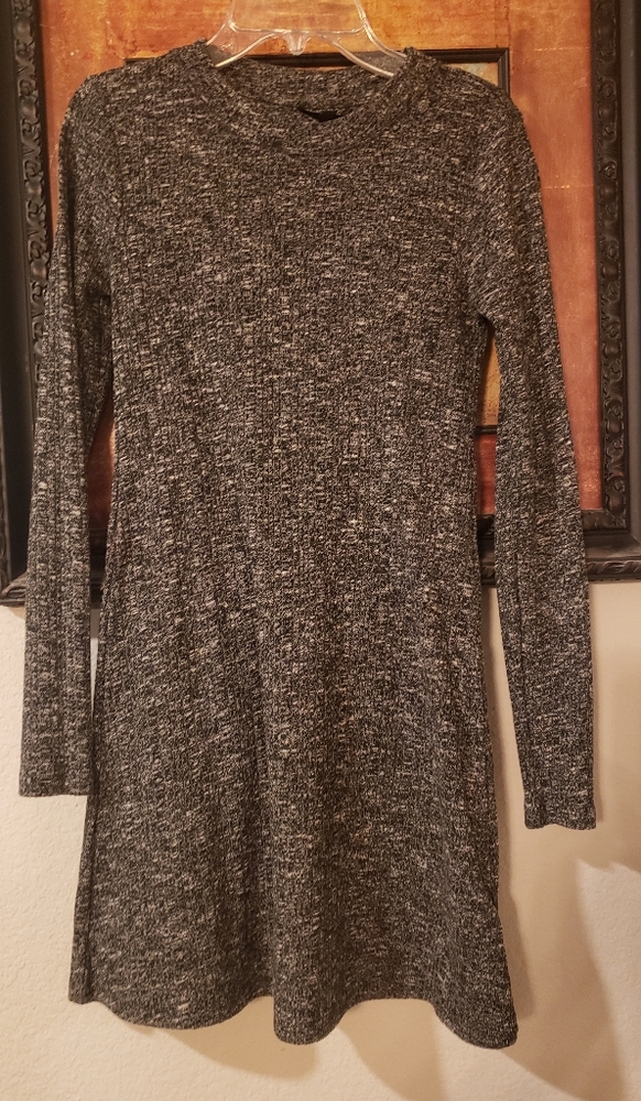 Charcoal gray mini fitted dress